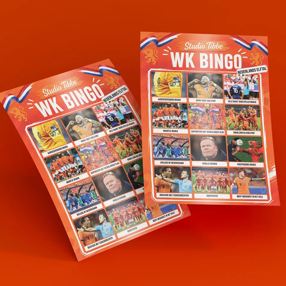 WK Bingo speelkaart